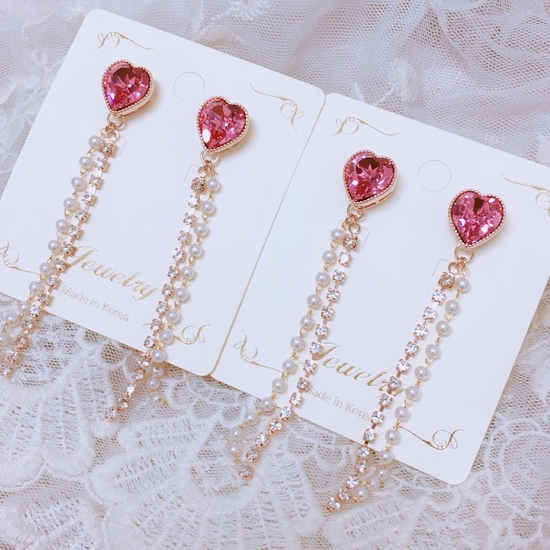 <b><p>Sweet pink Heart Ergs Good pot cycle Blg-blg</p></b><b><p>甘くピンク ハートピアス ポイントサイクル良い ケバケバした ユニークアクセサリー</p></b><br /><br /><p align='center'>