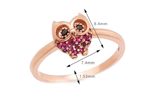 <b><p>Shine Jay 14K rose owl rg k recommendation</p></b><b><p>シャインジェイ 14K ローズ フクロウ リング k推薦 ママの誕生日プレゼント</p></b><br /><br /><p align='center'>
