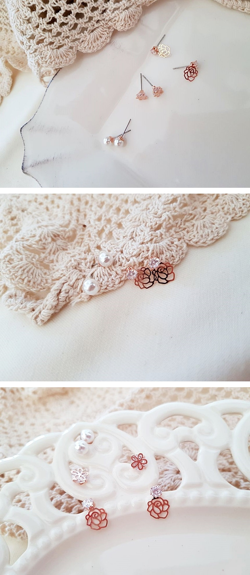 <b><p>flower Dp Silv fing Cubic earr set Spr Statue</p></b><b><p>フラワー ドロップ ウンチム キュービック イヤリング セット 春身上ワンピース</p></b><br /><br /><p align='center'>