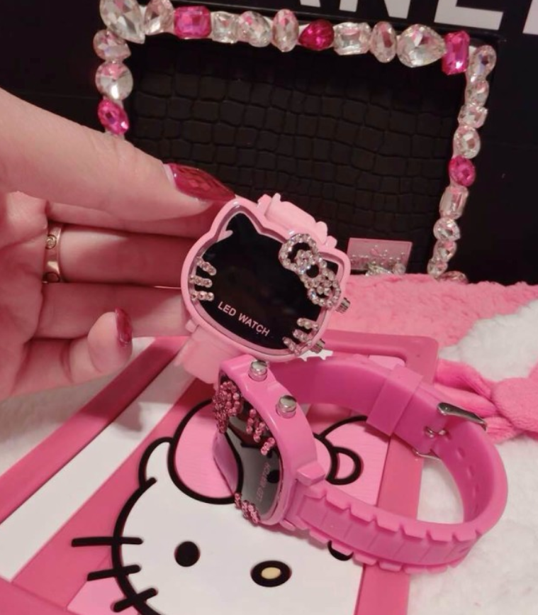 <b><p>child Girl clock Kitty Electronic 5 spies</p></b><b><p>児童 女の子 時計 キティ 電子 5種 キッズ キャラクター 子供 有ファッション</p></b><br /><br /><p align='center'>