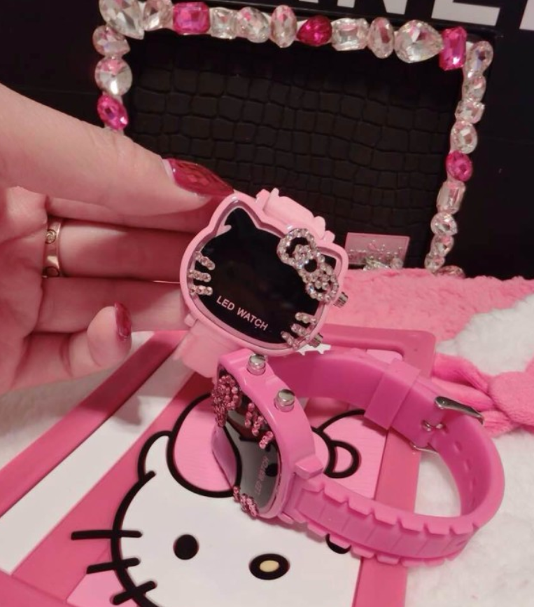 <b><p>child Girl clock Kitty Electronic 5 spies</p></b><b><p>児童 女の子 時計 キティ 電子 5種 キッズ キャラクター 子供 有ファッション</p></b><br /><br /><p align='center'>