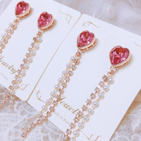 <b><p>Sweet pink Heart Ergs Good pot cycle Blg-blg</p></b><b><p>甘くピンク ハートピアス ポイントサイクル良い ケバケバした ユニークアクセサリー</p></b><br /><br /><p align='center'>