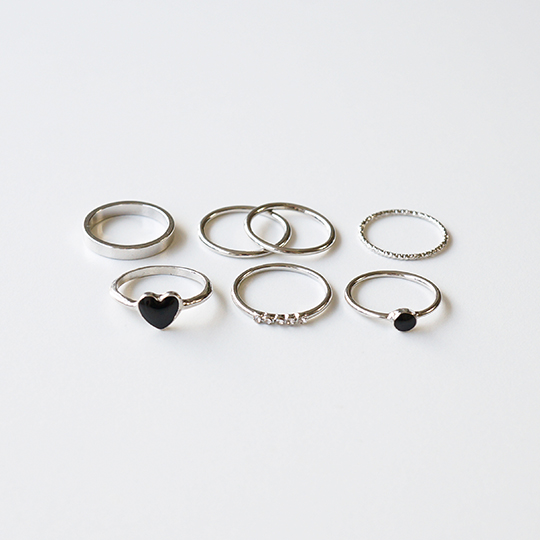 <b><p>black Layered set Ace Index fing Stop right</p></b><b><p>ブラック 重ね着 セット エキ 検知 右手停止 リング 簡単スタイ ユニークアクセサリー</p></b><br /><br /><p align='center'>