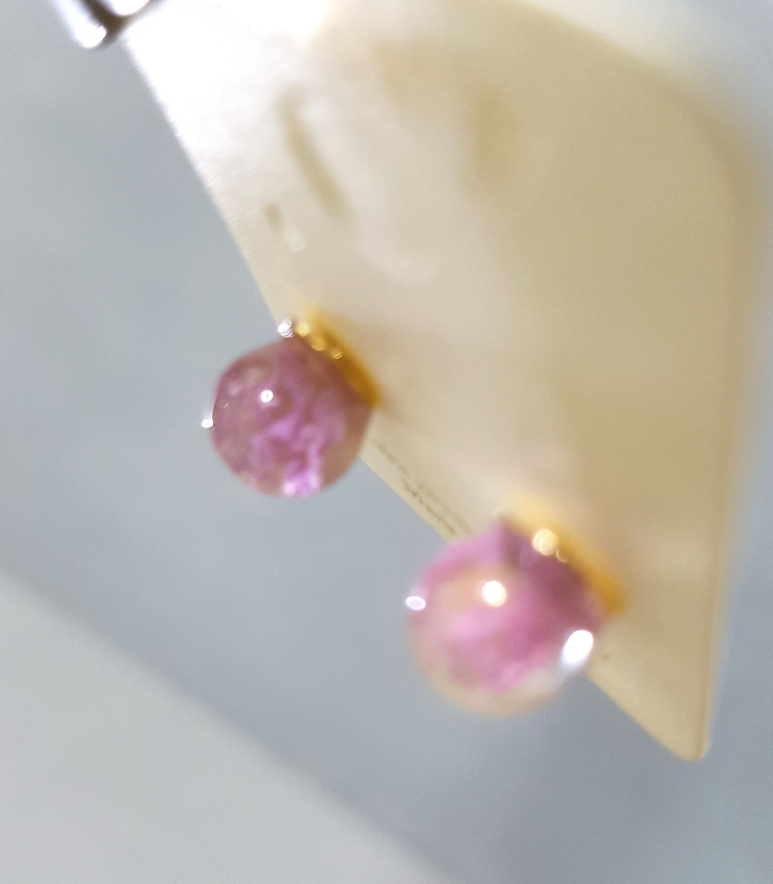 <b><p>Freshwater pearl ball rings limid-edition</p></b><b><p>生花カスミソウボールピアス 限定版 ロマンチックパープル 豪華な おませ ゲストのファッション</p></b><br /><br /><p align='center'>