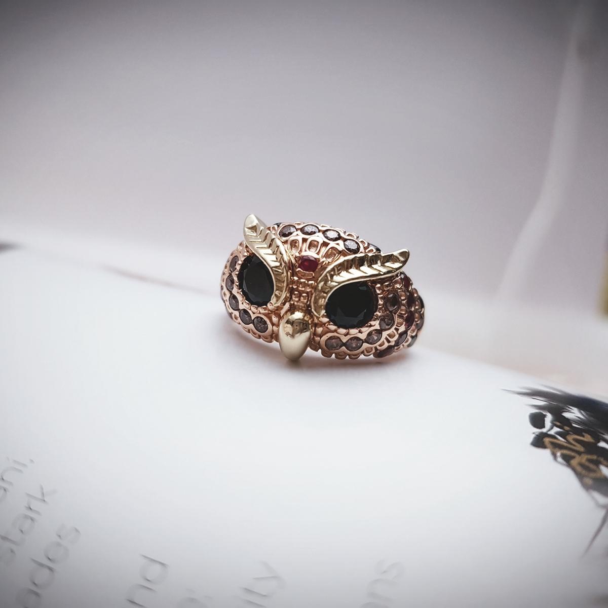 <b><p>Wealth symbol owl ring Gden Ve 14K Woman</p></b><b><p>富の象徴 フクロウ リング ゴールデンバイン 14K 女性 20代 ファッション</p></b><br /><br /><p align='center'>