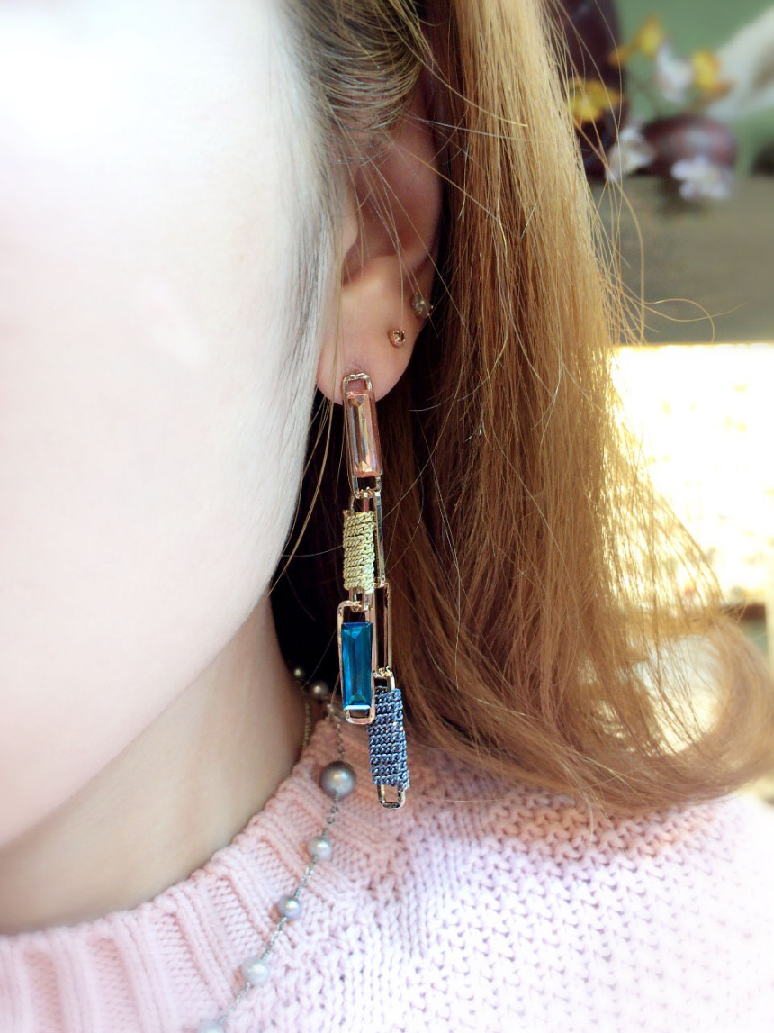 <b><p>Handmade Multi Unbalce earring</p></b><b><p>手作り マルチ アンバランス イヤリング</p></b><br /><br /><p align='center'>