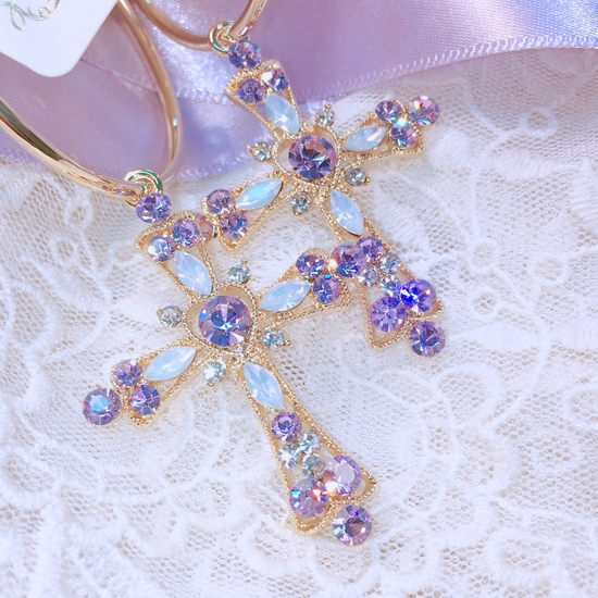 <b><p>Saturn The Cross earring Good pot cycle Bl-bl</p></b><b><p>サターン クロス イヤリング ポイントサイクル良い ケバケバした ユニークアクセサリー</p></b><br /><br /><p align='center'>