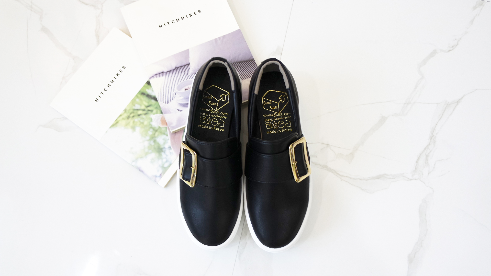 <b><p>Korean Harley squa buck lther Slip-on fema</p></b><b><p>韓国語 ハーレー 正方形 バックル レザー 厚底 スリップオン 女性 スニーカー</p></b><br /><br /><p align='center'>