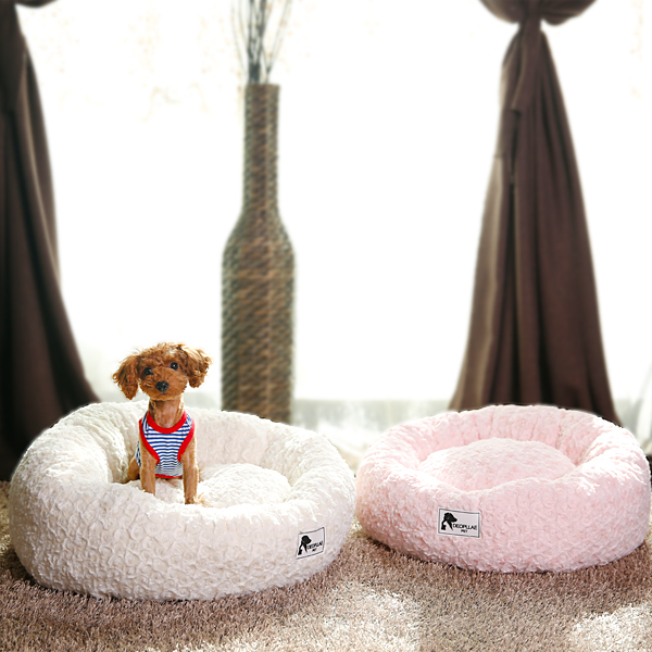 더플래 프리미엄 로즈 강아지방석 강아지집 침대