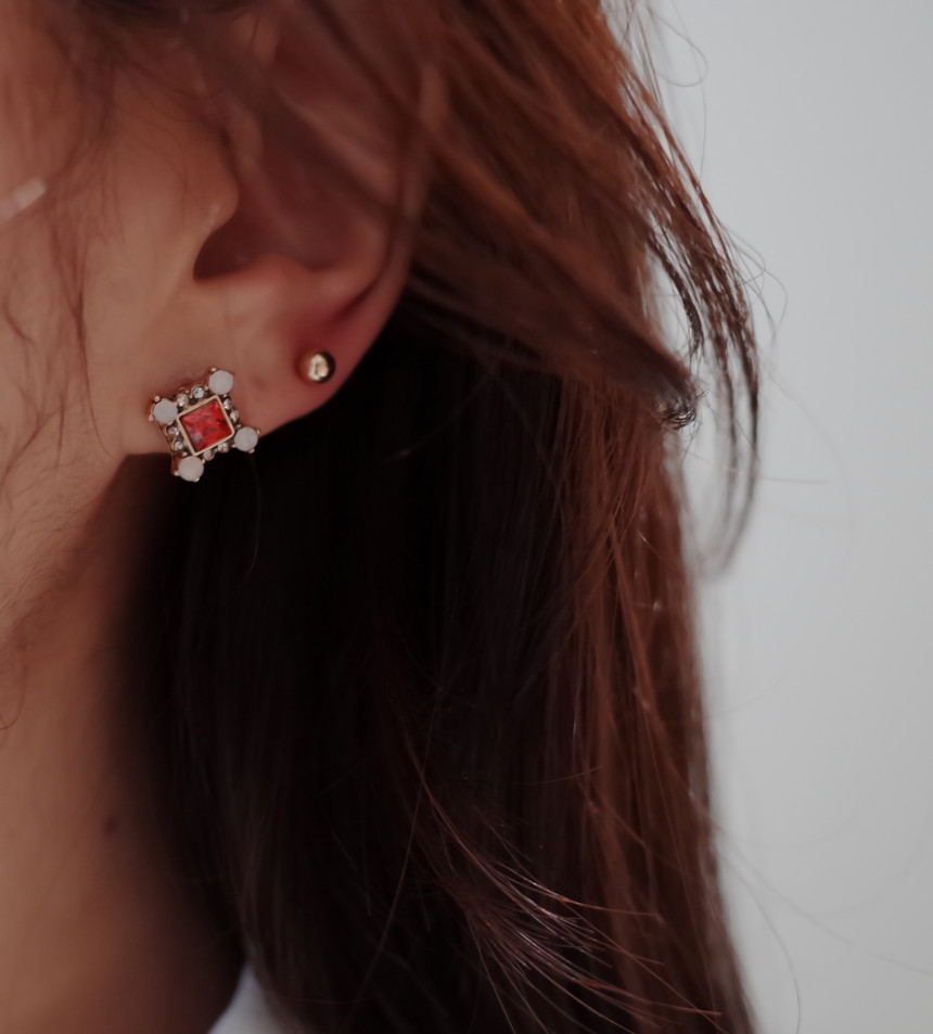 <b><p>Forever 10See Stone ring ear Simple Unique</p></b><b><p>永遠 10See ストーンリング イヤ シンプルユニーク スタイリッシュルック 30代の女性</p></b><br /><br /><p align='center'>