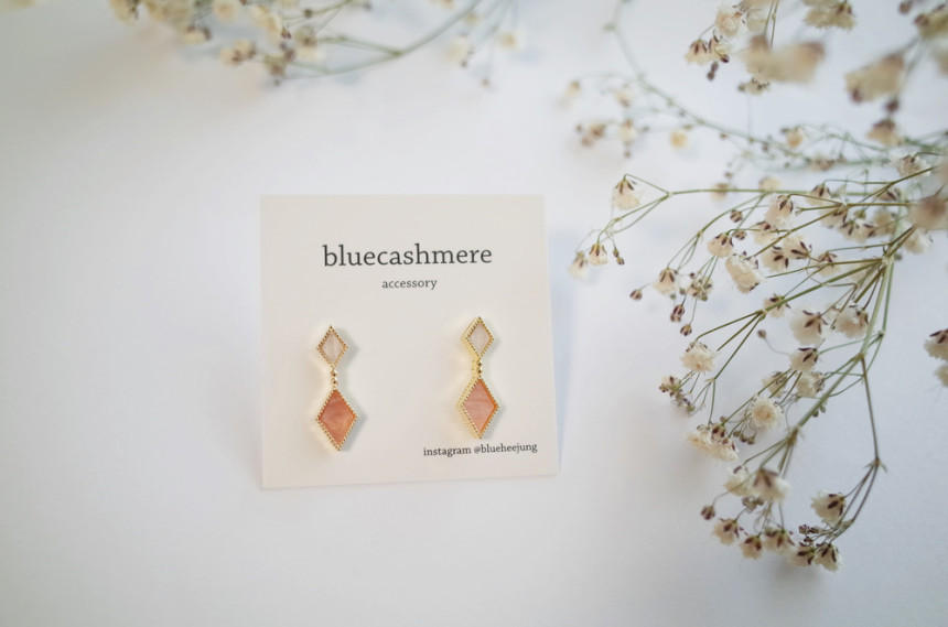 <b><p>Mourning pk Two Tone Drop Earrs Emotial Jewelry</p></b><b><p>無排 ピンク ツートンカラー ドロップイヤリング 感性ジュエリー シンプルな ゲストルック</p></b><br /><br /><p align='center'>