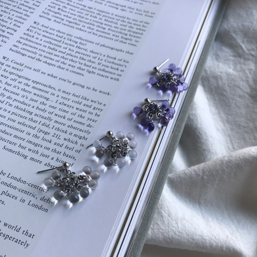 <b><p>Bobo Song Glass Cubic earri oops Today's</p></b><b><p>ボボ集り グラス キュービック イヤリング おっと 今日のファッション 清純コーディネート</p></b><br /><br /><p align='center'>