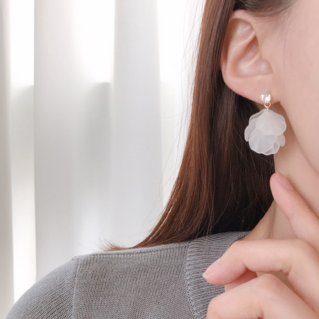 <b><p>petal HOMAIKA Tint Cubic earrg Drop 5 color</p></b><b><p>花びら ホマイカ ティント キュービック イヤリング ドロップ 5 色 フラワー</p></b><br /><br /><p align='center'>