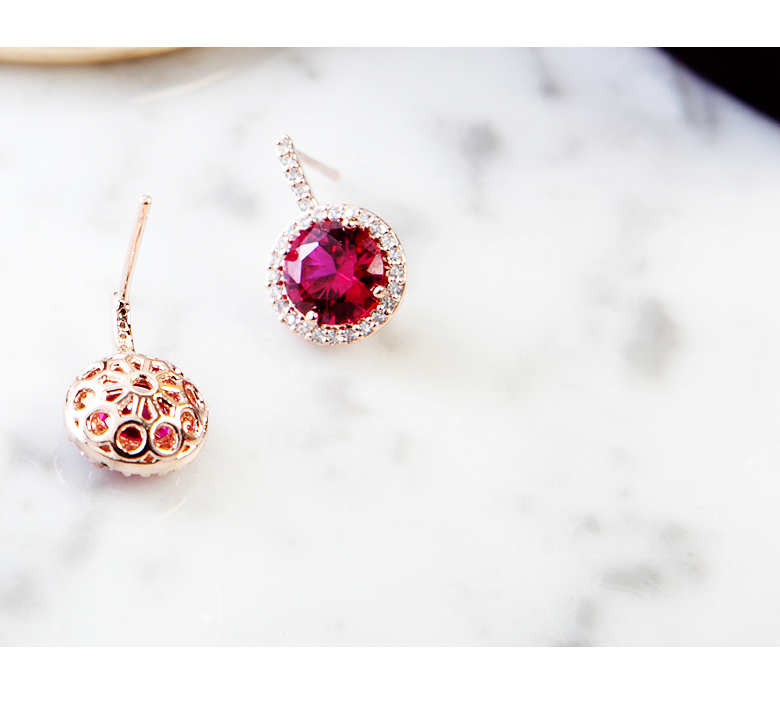 <b><p>Shoyu Jewelry Ruby cstal Silver Earrings</p></b><b><p>醤油ジュエリー ルビー クリスタル ウンチムイヤリング デイ ローズゴールド ピンク</p></b><br /><br /><p align='center'>