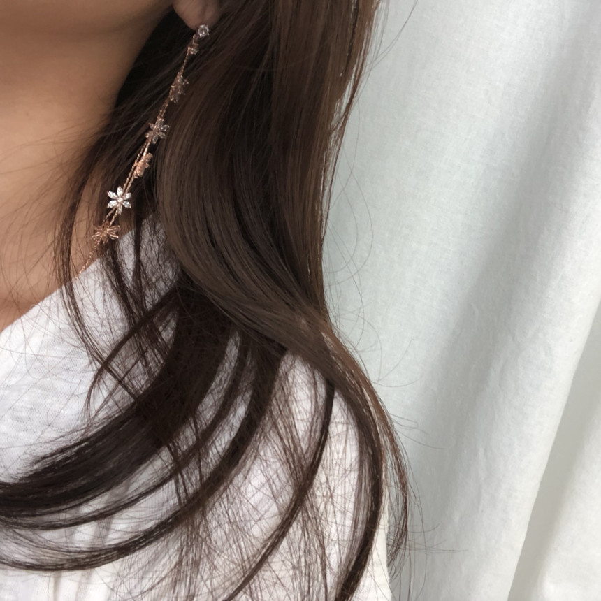 <b><p>flower Drop earring Cubic Antique chandeli</p></b><b><p>フラワー ドロップ イヤリング キュービック アンティーク シャンデリア クリスタル</p></b><br /><br /><p align='center'>