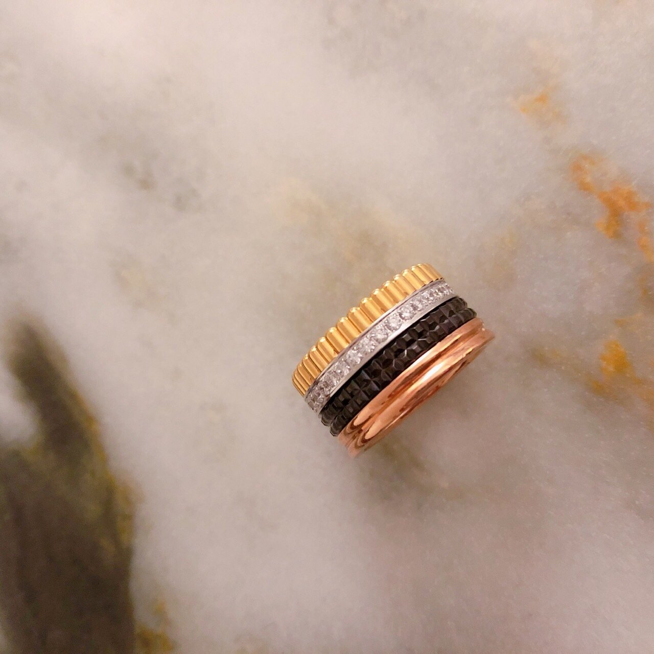 <b><p>Combi Quattro ring les Rose gold, silver92.5</p></b><b><p>コンビ クワトロリング 5行 ローズゴールド、ゴールド silver92.5製品</p></b><br /><br /><p align='center'>