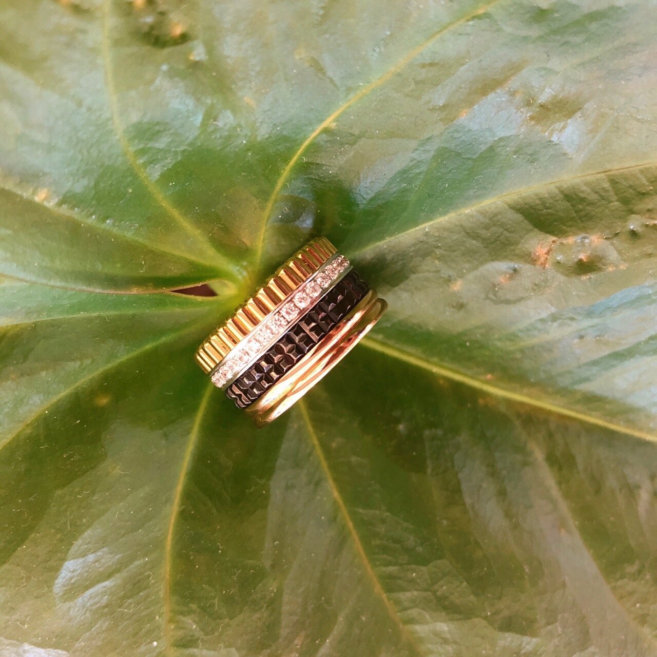 <b><p>Combi Quattro ring les Rose gold, silver92.5</p></b><b><p>コンビ クワトロリング 5行 ローズゴールド、ゴールド silver92.5製品</p></b><br /><br /><p align='center'>