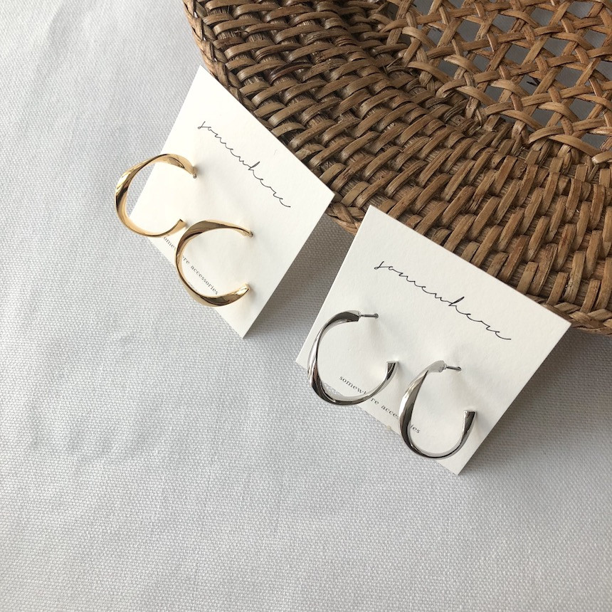 <b><p>daily medium Ring earrs acc709 basic Good</p></b><b><p>デイリー ミディアム リングピアス acc709 基本 ベーシック 無難な メタル</p></b><br /><br /><p align='center'>