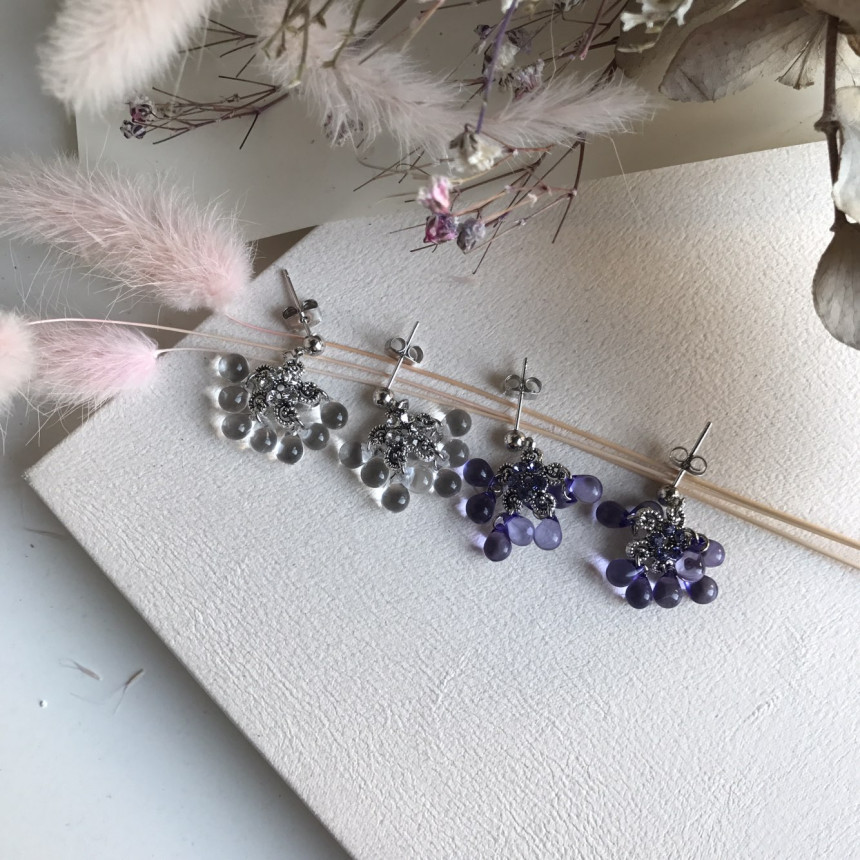 <b><p>Bobo Song Glass Cubic earri oops Today's</p></b><b><p>ボボ集り グラス キュービック イヤリング おっと 今日のファッション 清純コーディネート</p></b><br /><br /><p align='center'>