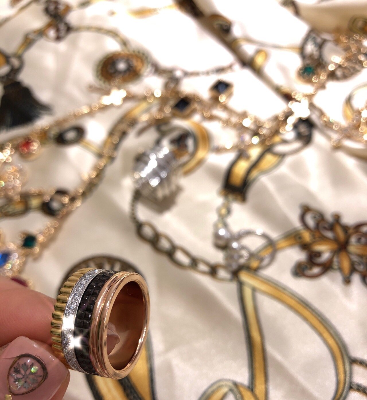 <b><p>Combi Quattro ring les Rose gold, silver92.5</p></b><b><p>コンビ クワトロリング 5行 ローズゴールド、ゴールド silver92.5製品</p></b><br /><br /><p align='center'>