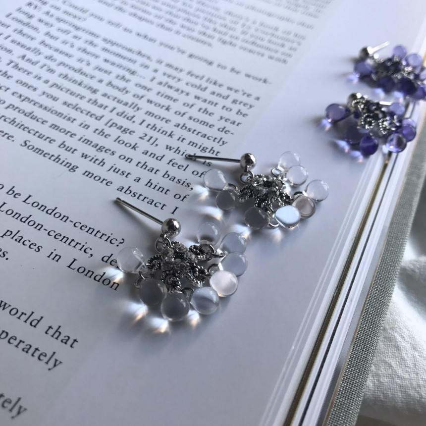 <b><p>Bobo Song Glass Cubic earri oops Today's</p></b><b><p>ボボ集り グラス キュービック イヤリング おっと 今日のファッション 清純コーディネート</p></b><br /><br /><p align='center'>