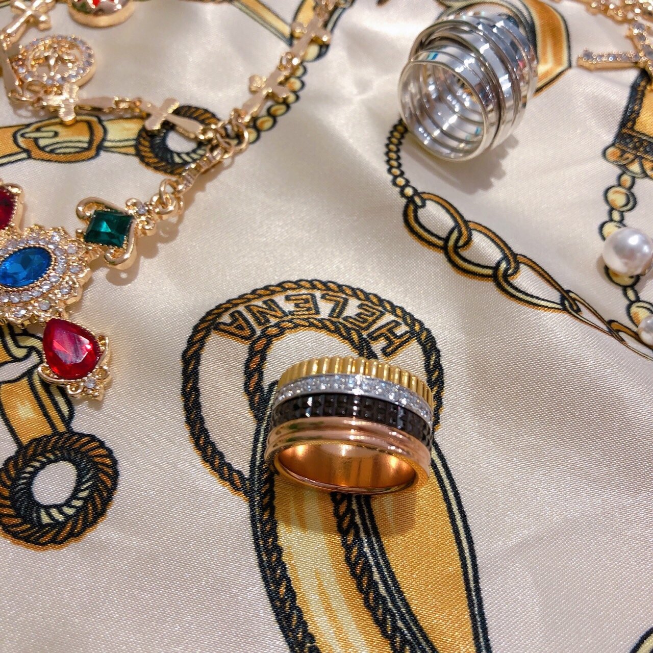 <b><p>Combi Quattro ring les Rose gold, silver92.5</p></b><b><p>コンビ クワトロリング 5行 ローズゴールド、ゴールド silver92.5製品</p></b><br /><br /><p align='center'>