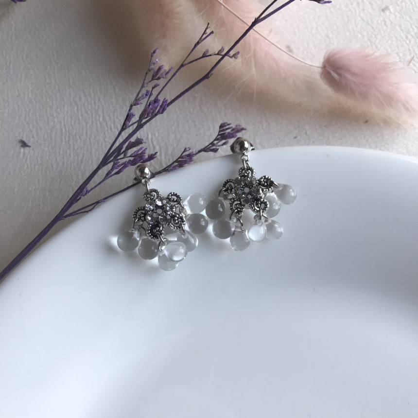 <b><p>Bobo Song Glass Cubic earri oops Today's</p></b><b><p>ボボ集り グラス キュービック イヤリング おっと 今日のファッション 清純コーディネート</p></b><br /><br /><p align='center'>