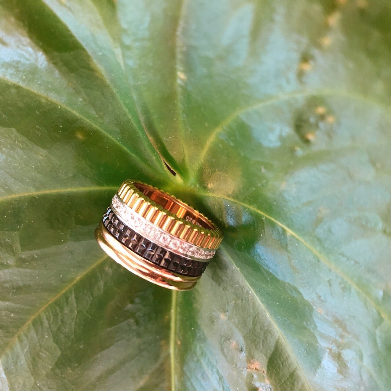 <b><p>Combi Quattro ring les Rose gold, silver92.5</p></b><b><p>コンビ クワトロリング 5行 ローズゴールド、ゴールド silver92.5製品</p></b><br /><br /><p align='center'>