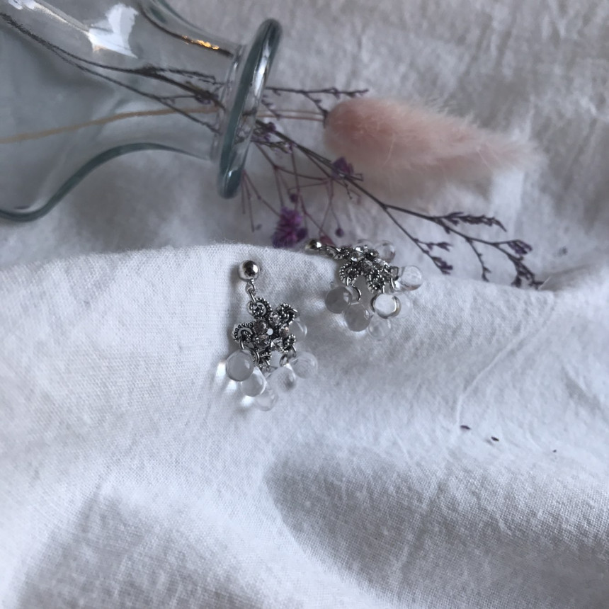 <b><p>Bobo Song Glass Cubic earri oops Today's</p></b><b><p>ボボ集り グラス キュービック イヤリング おっと 今日のファッション 清純コーディネート</p></b><br /><br /><p align='center'>