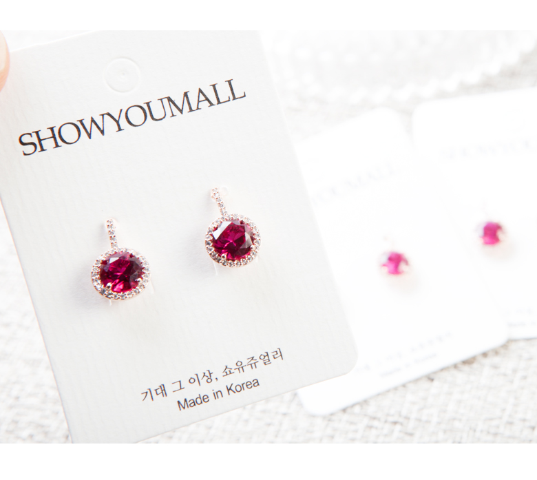 <b><p>Shoyu Jewelry Ruby cstal Silver Earrings</p></b><b><p>醤油ジュエリー ルビー クリスタル ウンチムイヤリング デイ ローズゴールド ピンク</p></b><br /><br /><p align='center'>