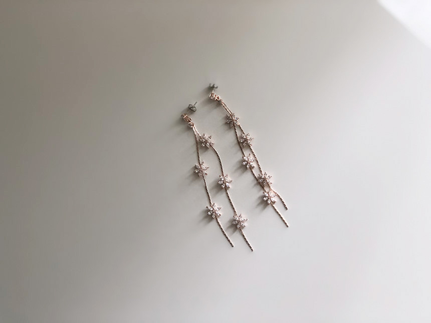 <b><p>flower Drop earring Cubic Antique chandeli</p></b><b><p>フラワー ドロップ イヤリング キュービック アンティーク シャンデリア クリスタル</p></b><br /><br /><p align='center'>