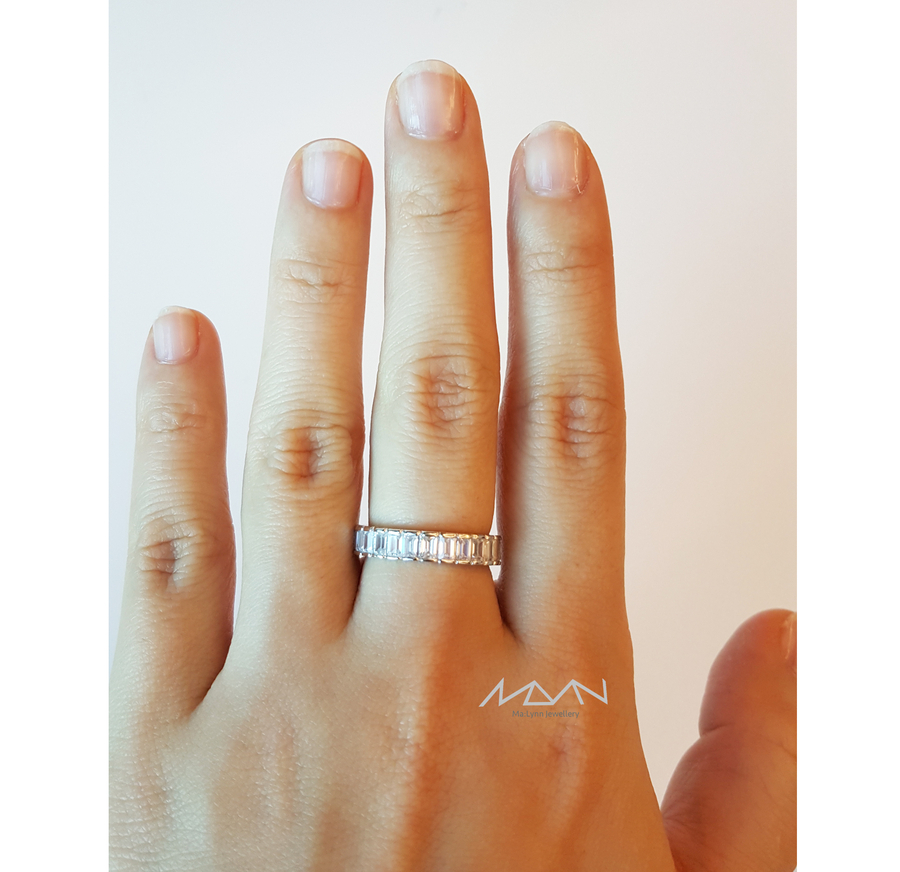 <b><p>18k White gold Plad Tiffany Er Guard ring</p></b><b><p>18k ホワイトゴールド メッキ ティファニー エタニ ガードリング R260Q</p></b><br /><br /><p align='center'>