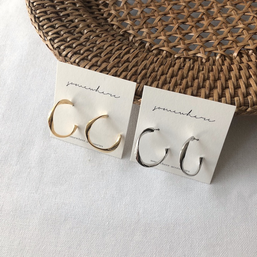 <b><p>daily medium Ring earrs acc709 basic Good</p></b><b><p>デイリー ミディアム リングピアス acc709 基本 ベーシック 無難な メタル</p></b><br /><br /><p align='center'>