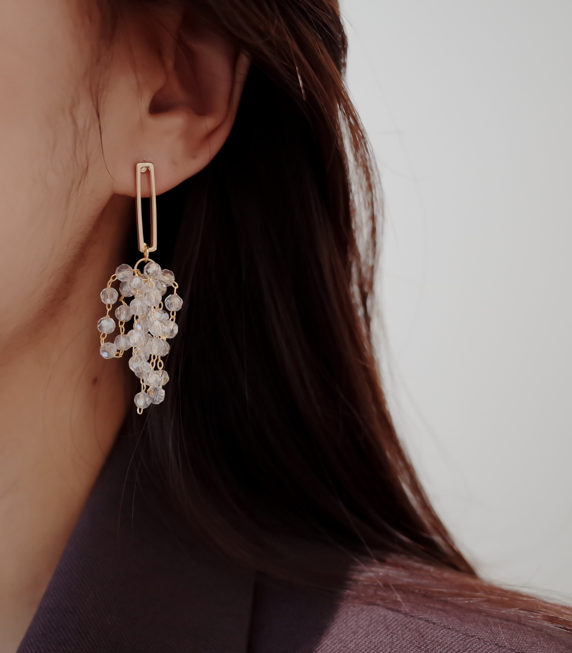 <b><p>Kyukyu Rectangular Bubble pel Drop Eris Simp</p></b><b><p>キュキュ 長方形バー バブル真珠 ドロップイヤリング シンプルユニーク スタイリッシュルック</p></b><br /><br /><p align='center'>