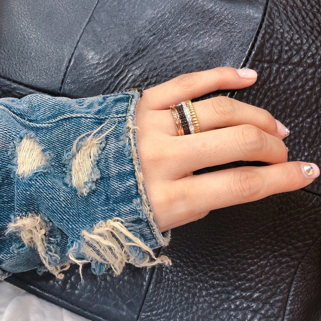 <b><p>Combi Quattro ring les Rose gold, silver92.5</p></b><b><p>コンビ クワトロリング 5行 ローズゴールド、ゴールド silver92.5製品</p></b><br /><br /><p align='center'>