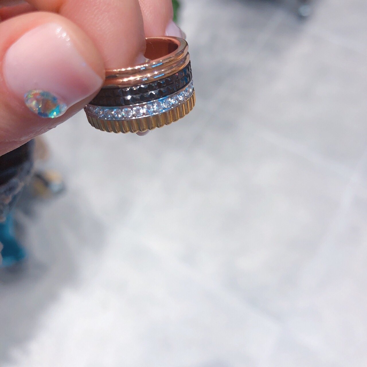 <b><p>Combi Quattro ring les Rose gold, silver92.5</p></b><b><p>コンビ クワトロリング 5行 ローズゴールド、ゴールド silver92.5製品</p></b><br /><br /><p align='center'>