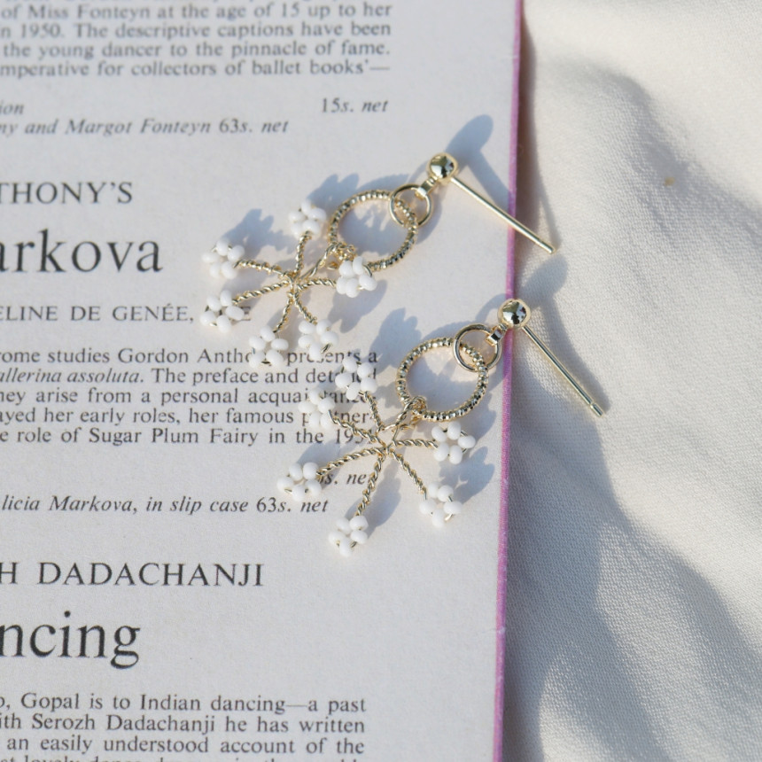 <b><p>Cherry Blossom Mini rg Fw eags Drop handmade</p></b><b><p>桜 ミニリング 花のイヤ ドロップ ハンドメイド ビーズ 派手な 芸能人</p></b><br /><br /><p align='center'>