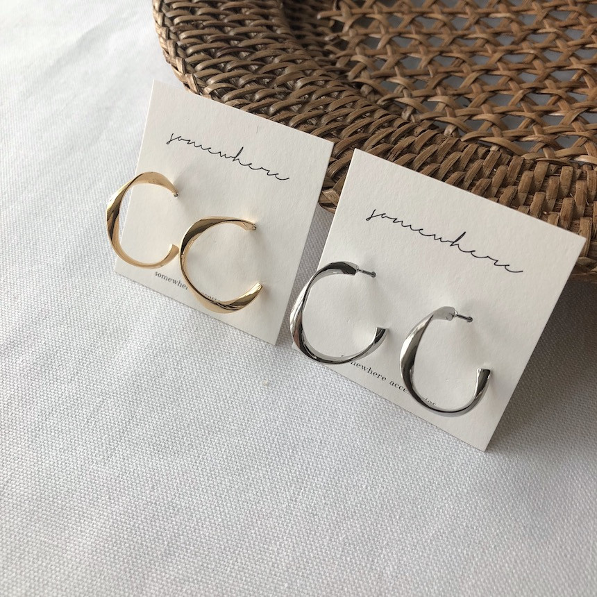 <b><p>daily medium Ring earrs acc709 basic Good</p></b><b><p>デイリー ミディアム リングピアス acc709 基本 ベーシック 無難な メタル</p></b><br /><br /><p align='center'>