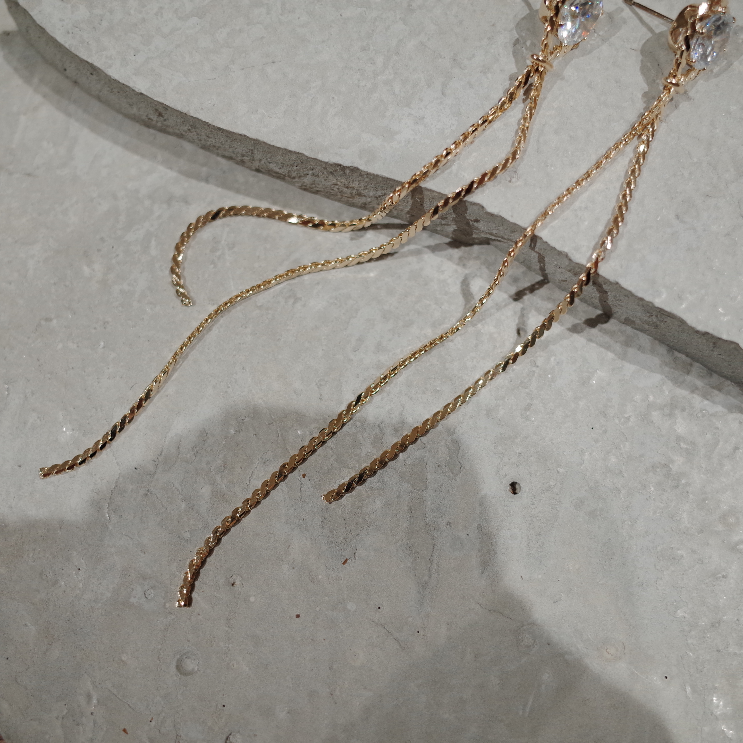 <b><p>NO106 Prong Jewelry &amp Watches Double Dp</p></b><b><p>NO106 プロング ヨリヨリチェーン ダブルドロップイヤリ シックな ユニーデザイン</p></b><br /><br /><p align='center'>