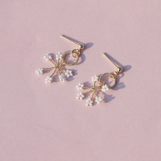 <b><p>Cherry Blossom Mini rg Fw eags Drop handmade</p></b><b><p>桜 ミニリング 花のイヤ ドロップ ハンドメイド ビーズ 派手な 芸能人</p></b><br /><br /><p align='center'>