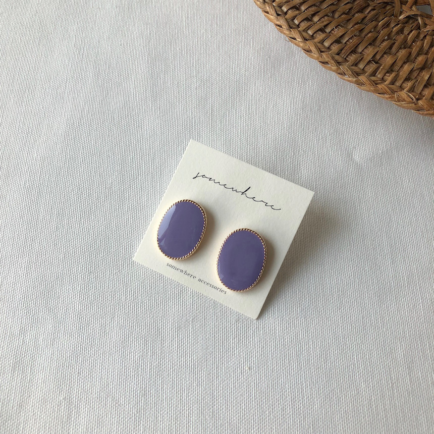 <b><p>Gloss Oval Cor earring acc713 Fenton lavder</p></b><b><p>光沢 オーバル カラーリング acc713 イヤ 楕円形 フェントン ラベンダー</p></b><br /><br /><p align='center'>