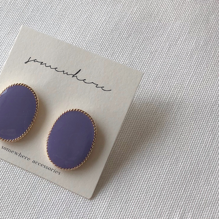 <b><p>Gloss Oval Cor earring acc713 Fenton lavder</p></b><b><p>光沢 オーバル カラーリング acc713 イヤ 楕円形 フェントン ラベンダー</p></b><br /><br /><p align='center'>