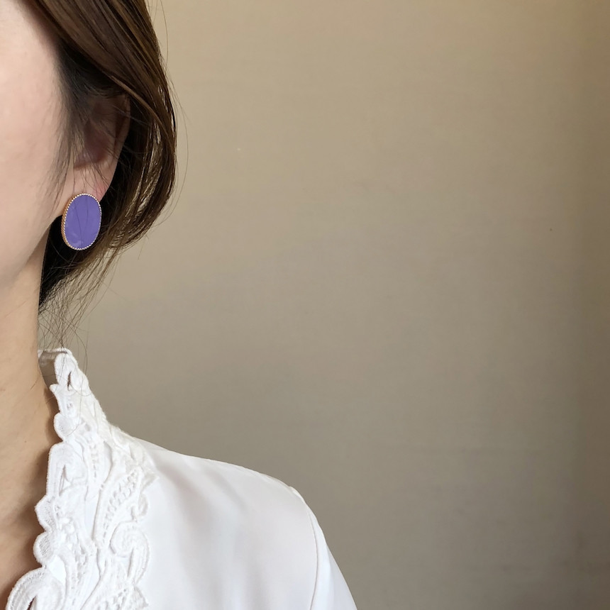 <b><p>Gloss Oval Cor earring acc713 Fenton lavder</p></b><b><p>光沢 オーバル カラーリング acc713 イヤ 楕円形 フェントン ラベンダー</p></b><br /><br /><p align='center'>