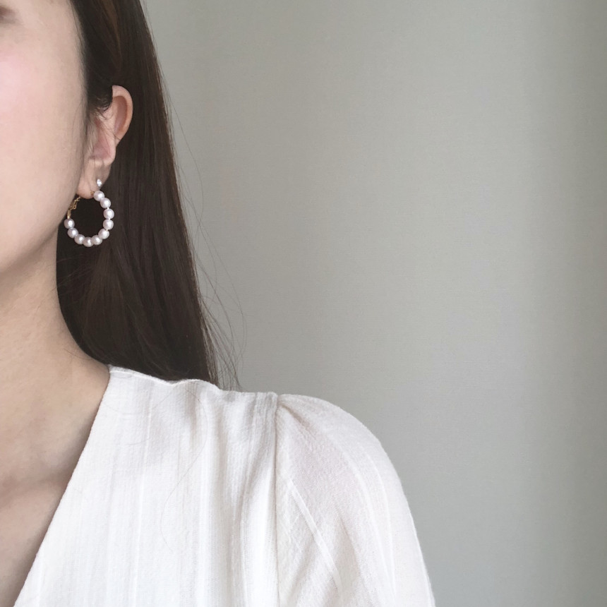 <b><p>Romance Pearl Ring rs Bold silver Drop Unba</p></b><b><p>ロマンス 真珠 リングピアス ボールド シルバー ドロップ アンバラ 925 ギフト</p></b><br /><br /><p align='center'>