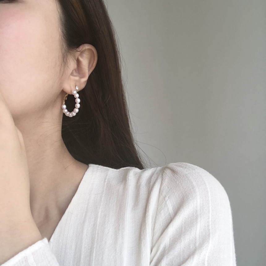 <b><p>Romance Pearl Ring rs Bold silver Drop Unba</p></b><b><p>ロマンス 真珠 リングピアス ボールド シルバー ドロップ アンバラ 925 ギフト</p></b><br /><br /><p align='center'>