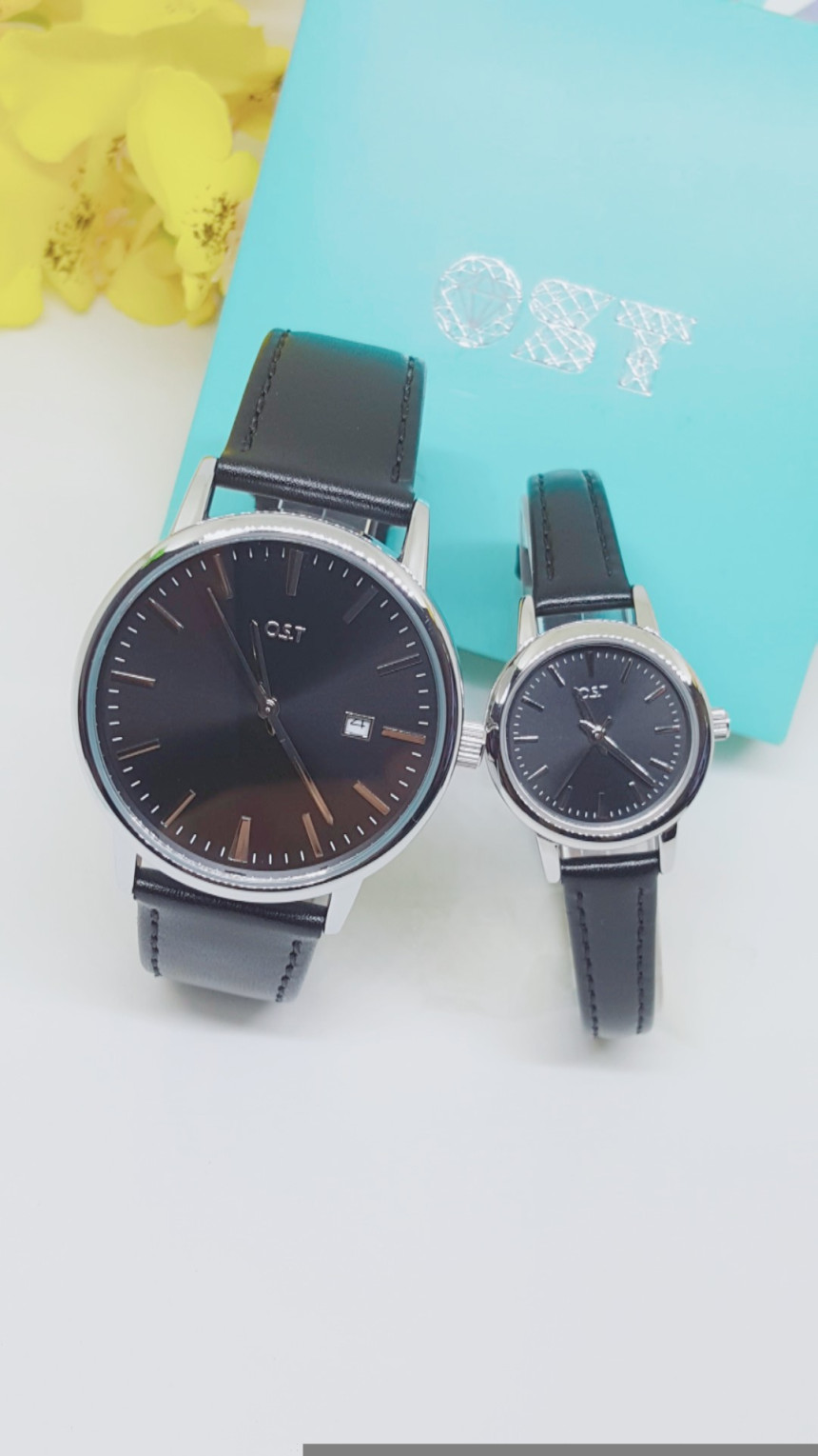 <b><p>OST Black rice leather Coup wch OTC218304ASB</p></b><b><p>OST 黒米 レザー カップルの腕時計 OTC218304ASB シンフレンチルック</p></b><br /><br /><p align='center'>