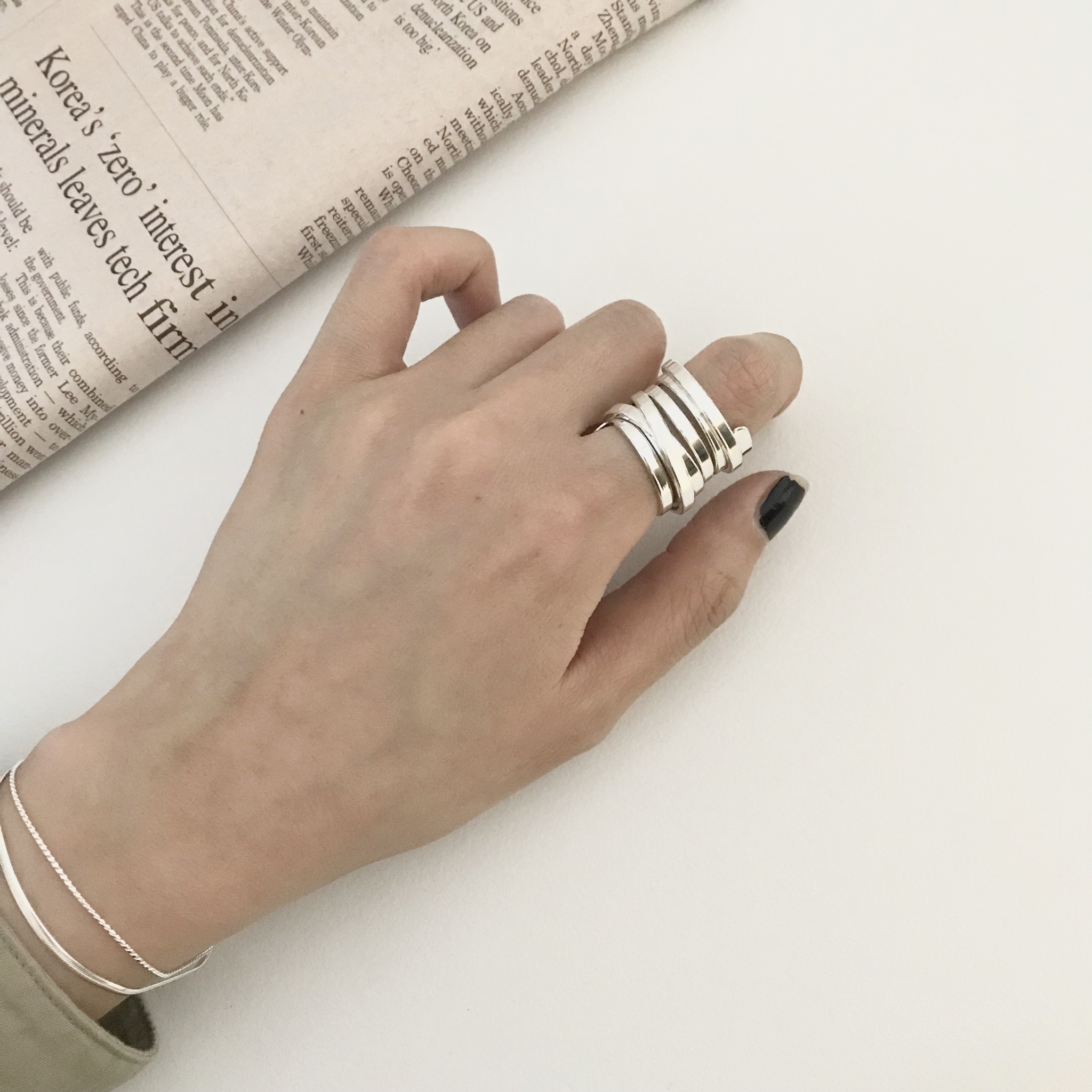 <b><p>Silver 925 day open 8 lines rg kk Tw Index</p></b><b><p>シルバー925 デイリー オープン 8行 リング ねじれ プレッツェル 検知 豪華な</p></b><br /><br /><p align='center'>