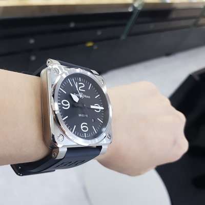 <b><p>Bell &amp Ross BELL ROSS BR 03 92 Ste -BLC-ST</p></b><b><p>ベル＆ロス BR 03 92 鋼 -BLC-ST</p></b><br /><br /><p align='center'>