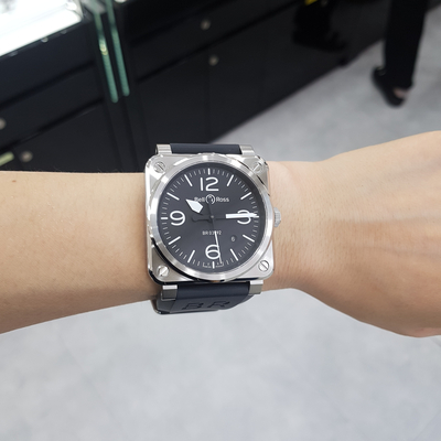 <b><p>Bell &amp Ross BELL ROSS BR 03 92 Ste -BLC-ST</p></b><b><p>ベル＆ロス BR 03 92 鋼 -BLC-ST</p></b><br /><br /><p align='center'>