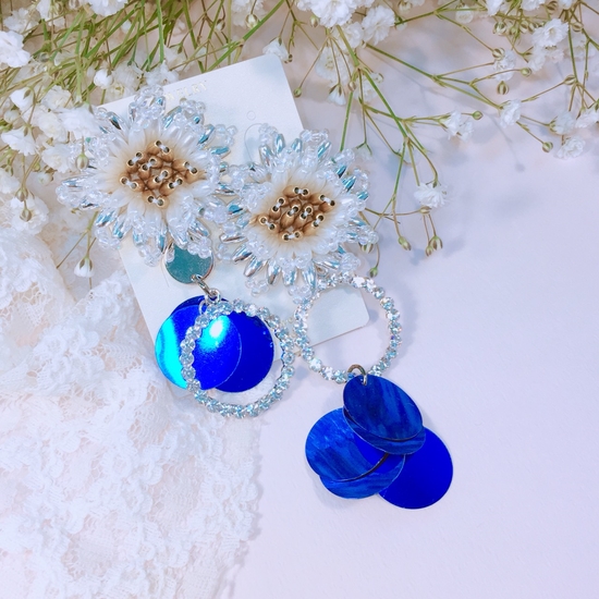 <b><p>unique flower Seined earrgs Good pot cycle</p></b><b><p>ユニーク フラワー スパンコールピアス ポイントサイクル良い ケバケバした アクセサリー</p></b><br /><br /><p align='center'>